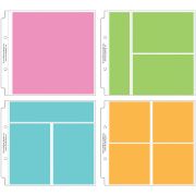 Picture of Doodlebug Page Protector Assortment 8"X8" 12/Pkg 3 Each Of All 4 Styles
