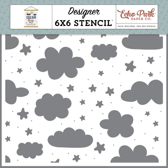 Picture of Echo Park Stencil 6"X6"-Little Dreamer, Dream Big Little Boy