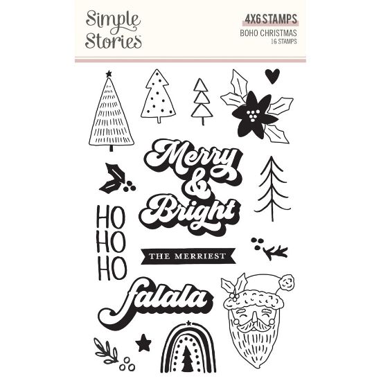 Picture of Boho Christmas Photopolymer Clear Stamps