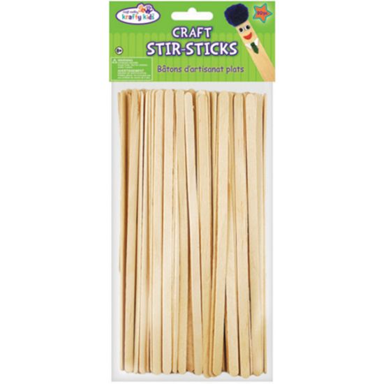 Picture of Craft Stir Sticks Natural 7.5" 80/Pkg