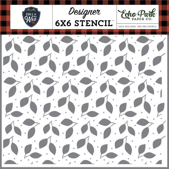 Picture of Echo Park Stencil 6"X6"-Forest Leaves