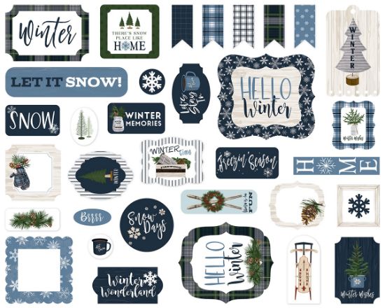 Picture of Carta Bella Cardstock Ephemera 33/Pkg-Icons, Welcome Winter