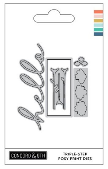 Picture of Concord & 9th Dies-Triple-Step Posy Print