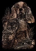 Picture of Copper Foil Engraving Art Mini Kit 5"X7" Kitten & Puppy