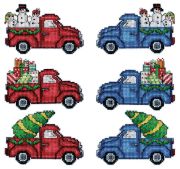 Picture of Design Works Plastic Canvas Ornament Kit 3"x4" Set of 6 Holiday Pickups (14 count)