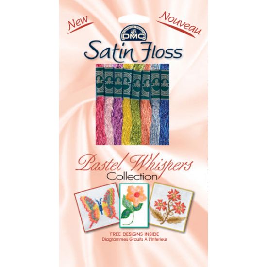 Picture of DMC Satin Floss Collection Pack 8.7yd 8/Pkg Pastel Whispers