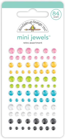 Picture of Doodlebug Adhesive Mini Jewels-Retro Assortment