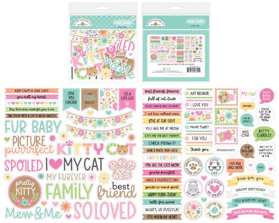 Picture of Doodlebug Odds & Ends Chit Chat Die-Cuts-Pretty Kitty