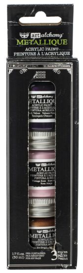 Picture of Finnabair Art Alchemy Acrylic Paint Set 3/Pkg Metallique Rococo, 1.7 Fl Oz Each