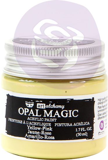 Picture of Finnabair Art Alchemy Opal Magic Acrylic Paint 1.7 Fl Oz Yellow/Pink