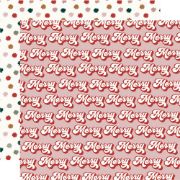 Picture of Boho Christmas Double-Sided Cardstock 12"X12"-The Merriest