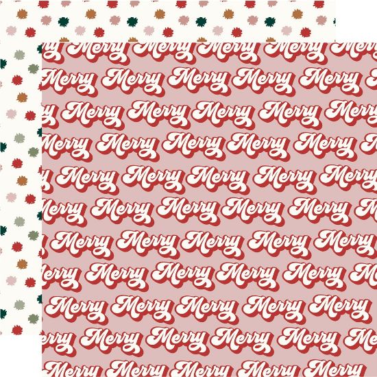 Picture of Boho Christmas Double-Sided Cardstock 12"X12"-The Merriest