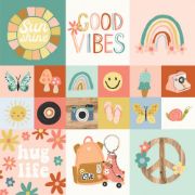 Picture of Boho Sunshine Double-Sided Cardstock 12"X12"-2"X2" & 4"X4" Elements