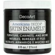 Picture of Americana Decor Satin Enamels 8oz Classic Black