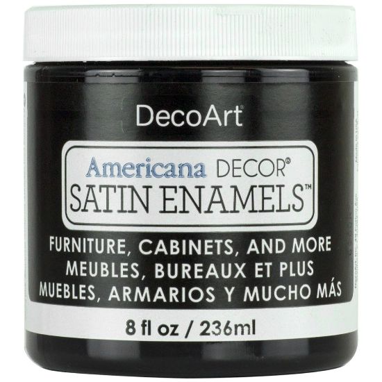 Picture of Americana Decor Satin Enamels 8oz Classic Black
