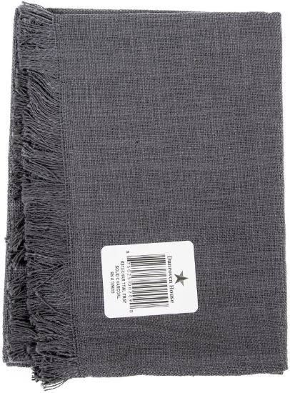 Picture of Dunroven House Fringed Edge Tea Towel 20"X28" Charcoal & Dark Grey