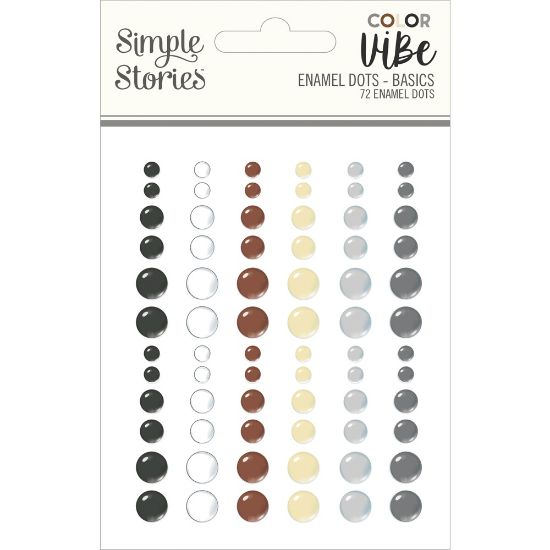 Picture of Color Vibe Enamel Dots Embellishments 72/Pkg-Basics