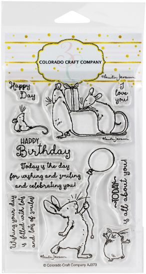 Picture of Colorado Craft Company Clear Stamps 4"X6" Birthday Wishing-By Anita Jeram