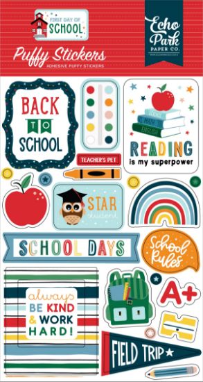 Picture of First Day Of School Puffy Stickers-