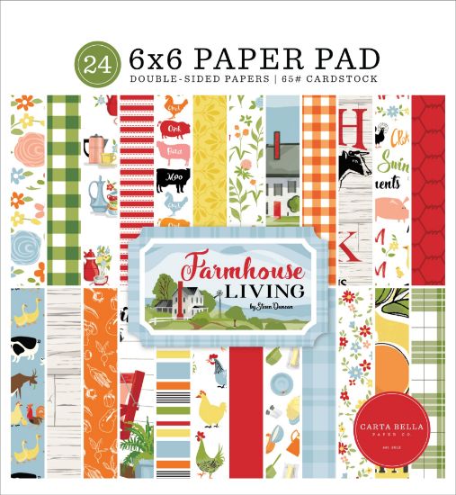 Picture of Carta Bella Double-Sided Paper Pad 6"X6" 24/Pkg Farmhouse Living