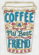 Picture of Design Works Counted Cross Stitch Kit 5"X7" Coffee (14 Count)