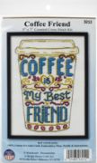 Picture of Design Works Counted Cross Stitch Kit 5"X7" Coffee (14 Count)