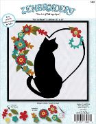 Picture of Design Works Felt Collage Applique Kit 12"X12"-Cat in Heart Silhouette