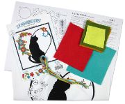 Picture of Design Works Felt Collage Applique Kit 12"X12"-Cat in Heart Silhouette