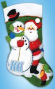 Picture of Design Works Felt Stocking Applique Kit 18" Long-Top Hat Friends