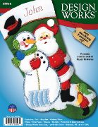 Picture of Design Works Felt Stocking Applique Kit 18" Long-Top Hat Friends