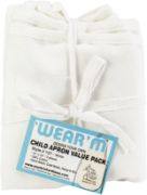 Picture of Child Apron Value Pack 12"X19" 3/Pkg White