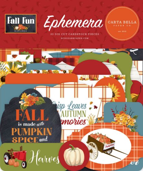 Picture of Carta Bella Cardstock Ephemera-Icons, Fall Fun