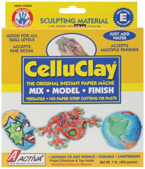 Picture of CelluClay Instant Paper-Mache 1lb Gray