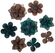 Picture of Finnabair Mechanicals Metal Embellishments Grungy Succulents, 8/Pkg