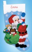 Picture of Design Works Felt Stocking Applique Kit 18" Long-Santa's Toy Bag