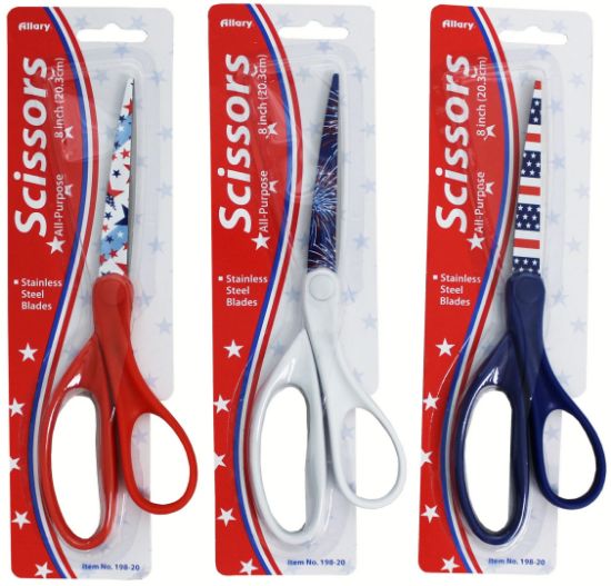 Picture of Allary All-Purpose Scissors 8" Assorted Patriotic