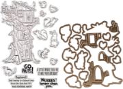 Picture of Art Impressions Critter Cubbies Clear Stamp & Die Set Woodland Tree