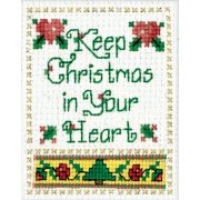 Picture of Christmas In Your Heart Ornament Counted Cross Stitch Kit 2"X3"