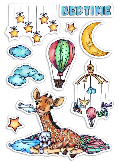 Picture of Ciao Bella Stamping Art Clear Stamps 4"X6" Bedtime