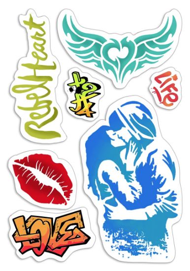 Picture of Ciao Bella Bad Girls Clear Stamps 4"X6" Urban Kiss