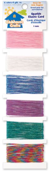Picture of Clubhouse Crafts Elastic Cord Sparkle - 4yd Each Of 6 Colors