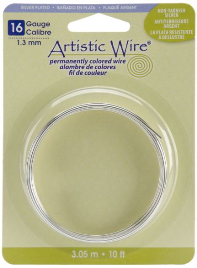 Picture of Artistic Wire Non-Tarnish Silver - 16 Gauge, 10'