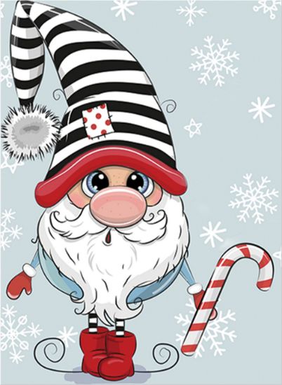 Picture of Collection D'Art Diamond Embroidery Gem Card Kit 4.7"X6.7"-Christmas Gnome