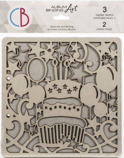 Picture of Ciao Bella Album Binding Art Shaped & Carved Pages 5/Pkg Let's Party, 8.625"X8.625"