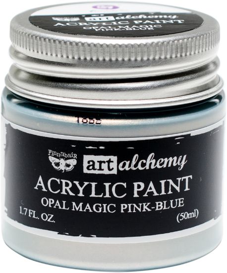 Picture of Finnabair Art Alchemy Acrylic Paint 1.7 Fluid Ounces Opal Magic Pink/Blue