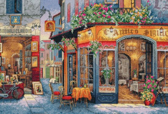 Picture of Gold Collection European Bistro Counted Cross Stitch Kit 16"X11" 16 Count