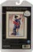 Picture of Gold Petite Elegant Geisha Counted Cross Stitch Kit 5"X7" 18 Count