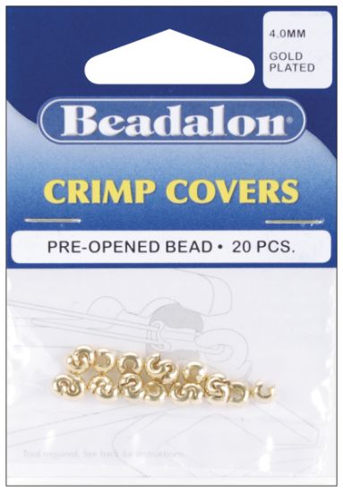 Picture of Gold-Plated Crimp Covers 4mm 20/Pkg