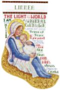 Picture of Design Works Counted Cross Stitch Stocking Kit 17" Long Mother And Child (14 Count)