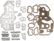 Picture of Art Impressions Critter Cubbies Clear Stamp & Die Set Cozy Cat